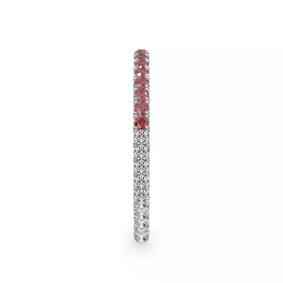 Dual Harmony Lab Ruby and Lab Diamond Eternity Band