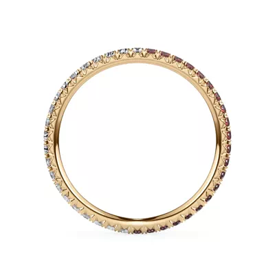 Dual Harmony Lab Ruby and Lab Diamond Eternity Band