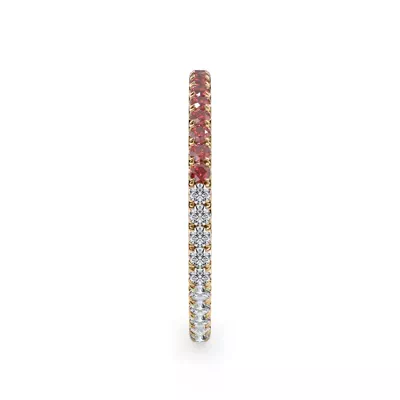 Dual Harmony Ruby and Diamond Eternity Band