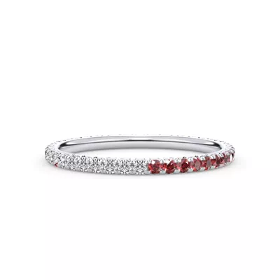 Dual Harmony Lab Ruby and Lab Diamond Eternity Band