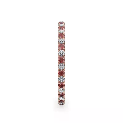 Lab Ruby and Lab Diamond Pavé Eternity Band