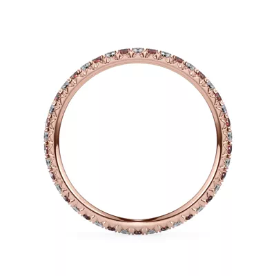 Lab Ruby and Lab Diamond Pavé Eternity Band