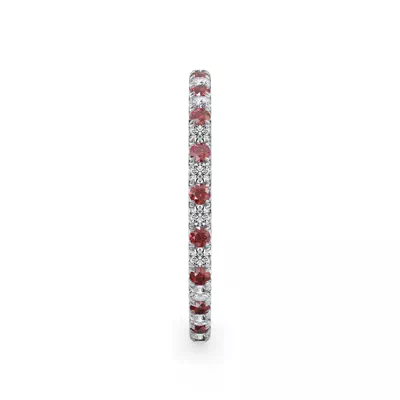 Lab Ruby and Lab Diamond Pavé Eternity Band