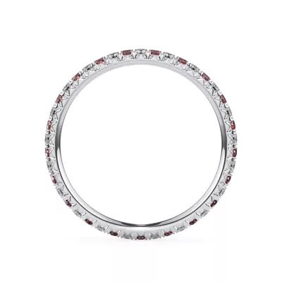 Lab Ruby and Lab Diamond Pavé Eternity Band
