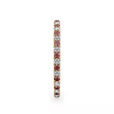 Lab Ruby and Lab Diamond Pavé Eternity Band