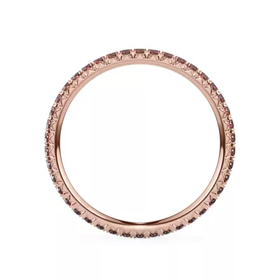 Lab Ruby Pavé Eternity Band