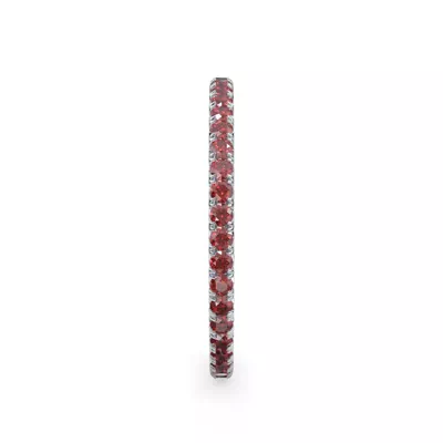 Lab Ruby Pavé Eternity Band