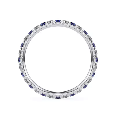 Sapphire and Diamond Pavé Eternity Band