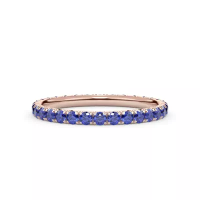 Lab Sapphire Pavé Eternity Band