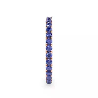 Lab Sapphire Pavé Eternity Band