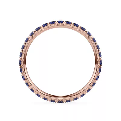 Lab Sapphire Pavé Eternity Band