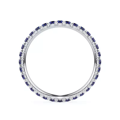 Sapphire Pavé Eternity Band