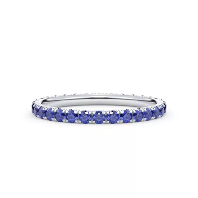 Lab Sapphire Pavé Eternity Band