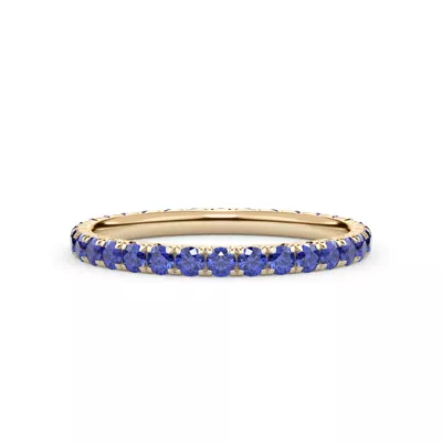 Lab Sapphire Pavé Eternity Band