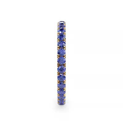 Lab Sapphire Pavé Eternity Band