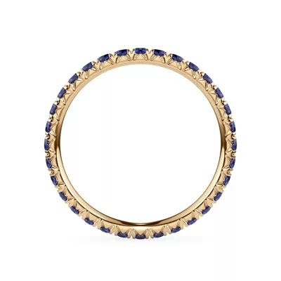 Lab Sapphire Pavé Eternity Band