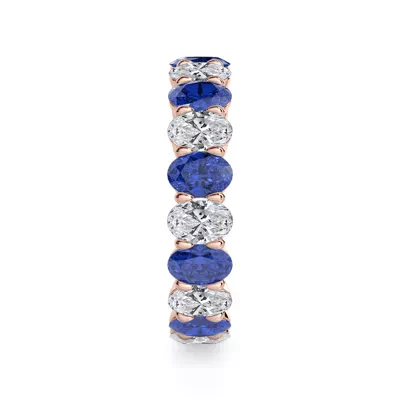 Classic Oval Sapphire and Diamond Eternity Ring