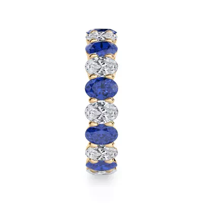 Classic Oval Sapphire and Diamond Eternity Ring
