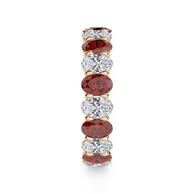 Classic Oval Ruby and Diamond Eternity Ring