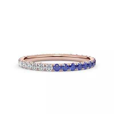 Dual Harmony Lab Sapphire and Lab Diamond Eternity Band
