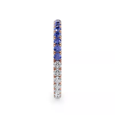 Dual Harmony Lab Sapphire and Lab Diamond Eternity Band