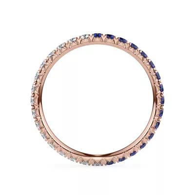 Dual Harmony Lab Sapphire and Lab Diamond Eternity Band
