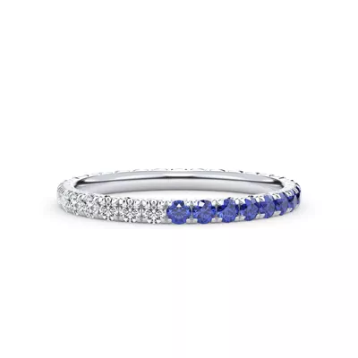 Dual Harmony Sapphire and Diamond Eternity Band