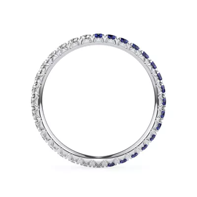 Dual Harmony Sapphire and Diamond Eternity Band
