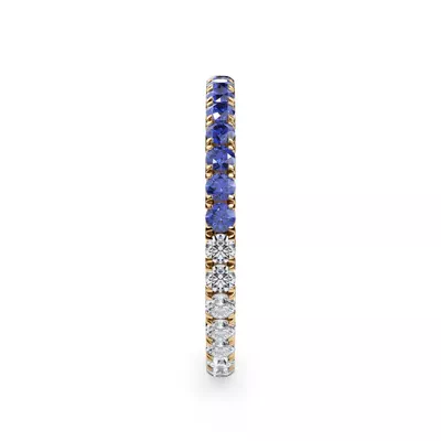 Dual Harmony Lab Sapphire and Lab Diamond Eternity Band