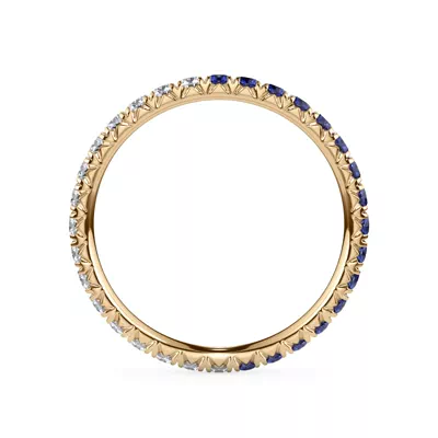 Dual Harmony Lab Sapphire and Lab Diamond Eternity Band
