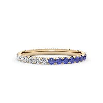 Dual Harmony Sapphire and Diamond Eternity Band