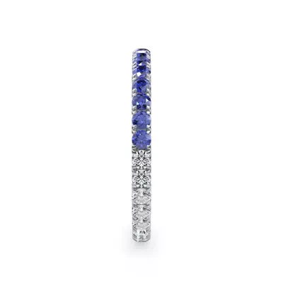 Dual Harmony Sapphire and Diamond Eternity Band