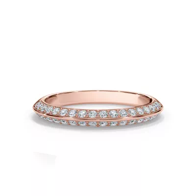Bellora Knife-Edge Pavé Band