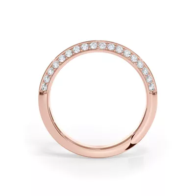 Bellora Knife-Edge Pavé Band