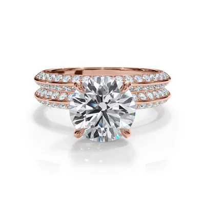 Bellora Knife-Edge Pavé Band