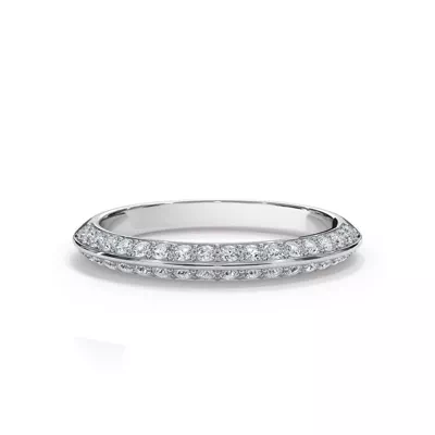 Bellora Knife-Edge Pavé Band
