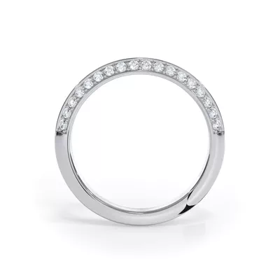 Bellora Knife-Edge Pavé Band