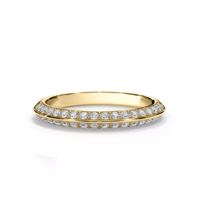 Bellora Knife-Edge Pavé Band