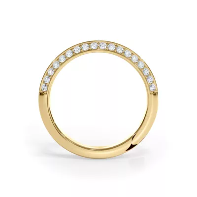 Bellora Knife-Edge Pavé Band
