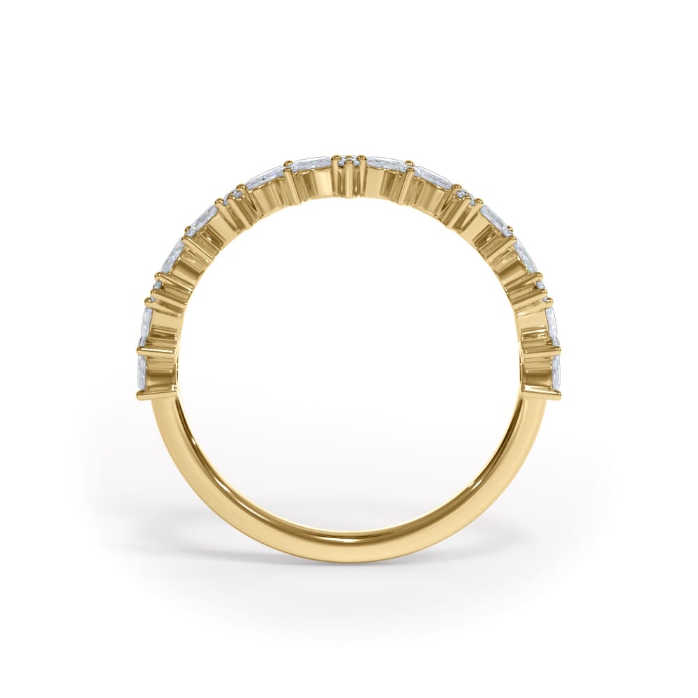 Bellora Marquise and Round Lab Diamond Band
