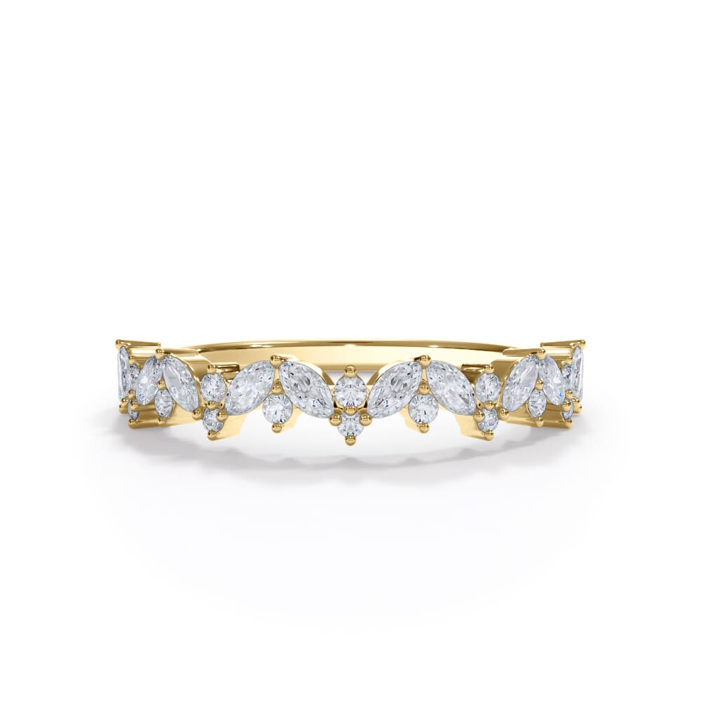 Bellora Marquise and Round Lab Diamond Band