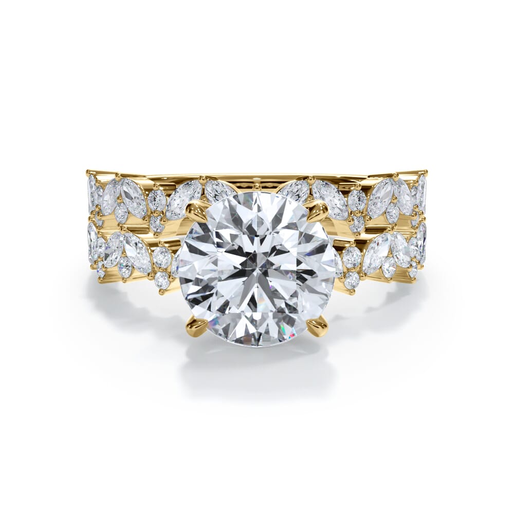 Bellora Marquise and Round Lab Diamond Band