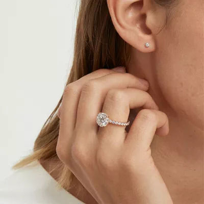 Bellora Pavé Hidden Halo Engagement Ring (2mm)