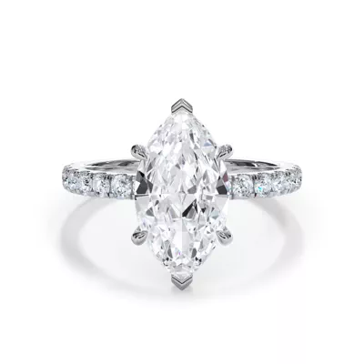 Bellora Pavé Hidden Halo Engagement Ring (2mm)