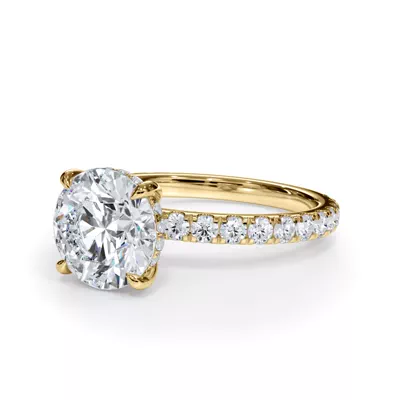 Bellora Pavé Hidden Halo Lab Engagement Ring (2mm)