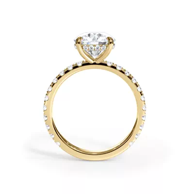 Bellora Pavé Hidden Halo Lab Engagement Ring (2mm)