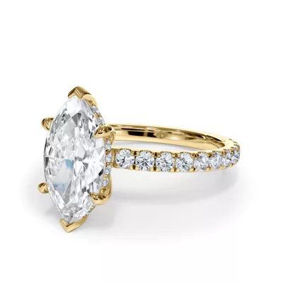 Bellora Pavé Hidden Halo Engagement Ring (2mm)