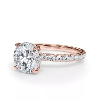 Bellora Pavé Hidden Halo Lab Engagement Ring (2mm)