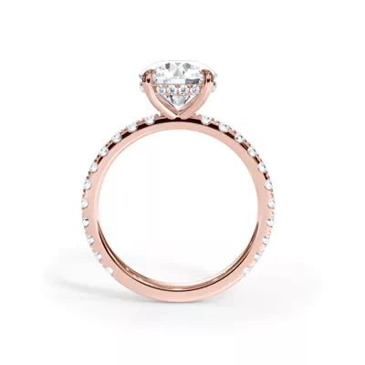 Bellora Pavé Hidden Halo Lab Engagement Ring (2mm)