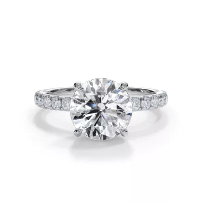 Bellora Pavé Hidden Halo Engagement Ring (2mm)